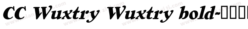 CC Wuxtry Wuxtry bold字体转换